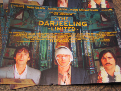 Poster of The Darjeeling Limited in Leicester Square on closing night