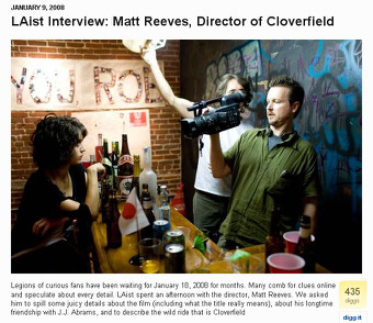 Matt Reeves on Cloverfield