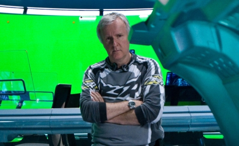 James Cameron on Avatar set