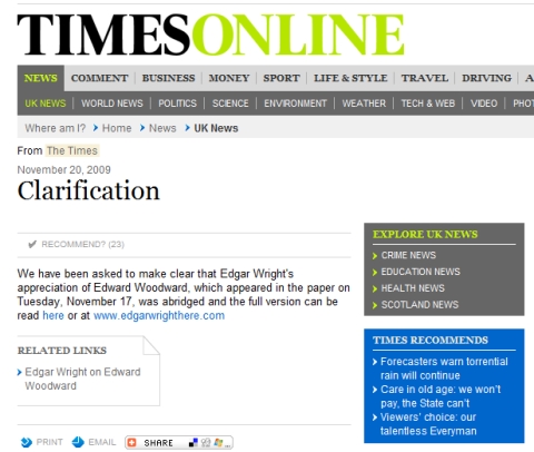 Times Edgar Wright clarification