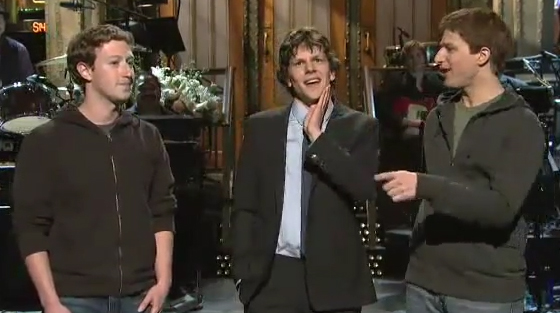 Facebook founder Mark Zuckerberg appeared on Saturday Night Live last night 