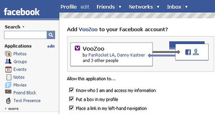 VooZoo app for Facebook