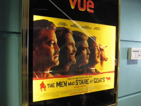 The Men Who Stare at Goats (poster at the Vue after LFF press screening)