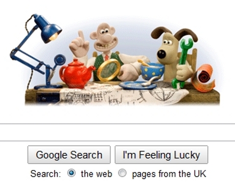 Wallace and Gromit Google logo