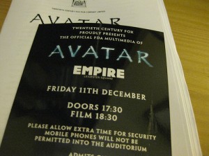 Avatar ticket