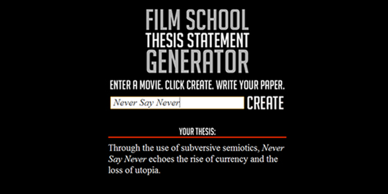film school thesis statement generator